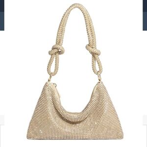 Rhinestone Purse Evening Bag Glitter Sparkly Handbags Gold Elegant Party